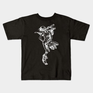 Dance of Death white on black Kids T-Shirt